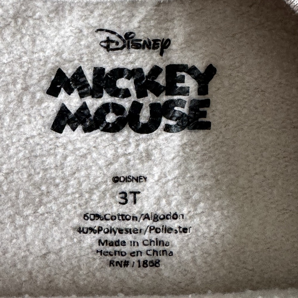 Disney Jr. Toddler 3T Sweatshirt Mickey Mouse Minnie Crew Neck Beige/Light Gray - Picture 3 of 6